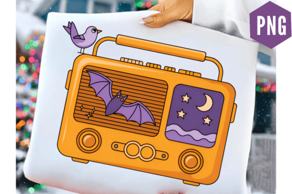 Download Summer Halloween Cute Colorful Radio PNG - Premium Resources