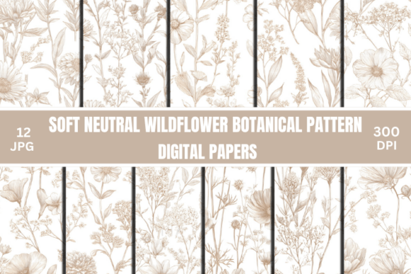 Download Soft Neutral Wildflower Botanical Pattern - Premium Resources