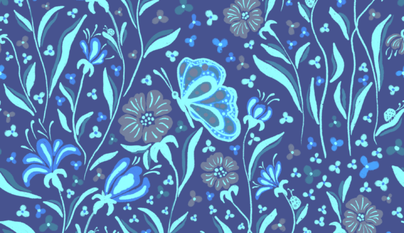 Download Cyan Turquoise Botanical Pattern - Premium Resources