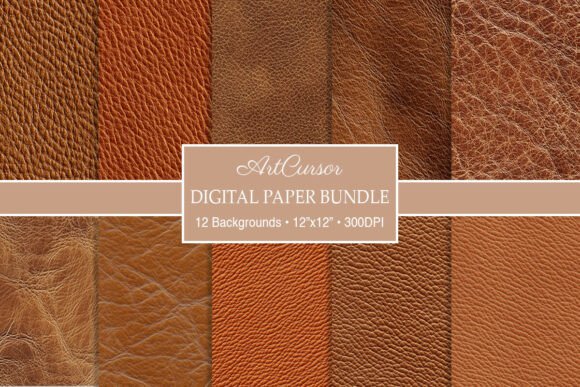 Download Seamless Brown Leather Digital Papers - Brown Collection
