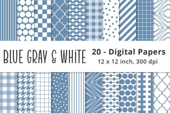 Download Blue Gray and White Scrapbook Papers - Scrapbook papers Collection