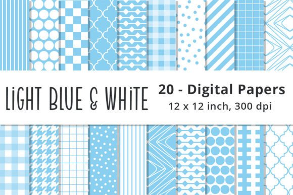 Download Light Blue and White Scrapbook Papers - Scrapbook papers Collection