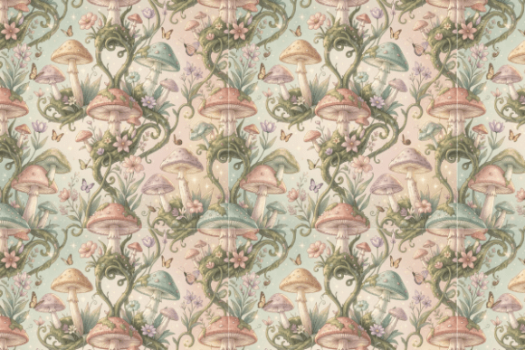 Download Mushroom Botanical Pattern - Premium Resources