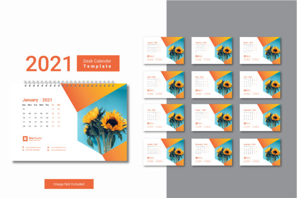 Download Desk Calendar  2021 Creative Template - Creative template Collection
